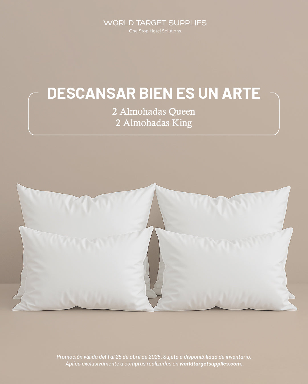 SET DE ALMOHADAS QUEEN Y KING