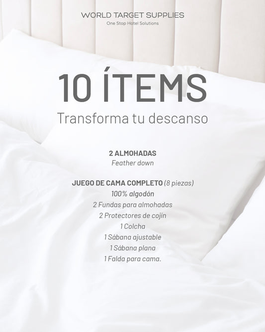 JUEGO DE CAMA DE 10 ÍTEMS KING