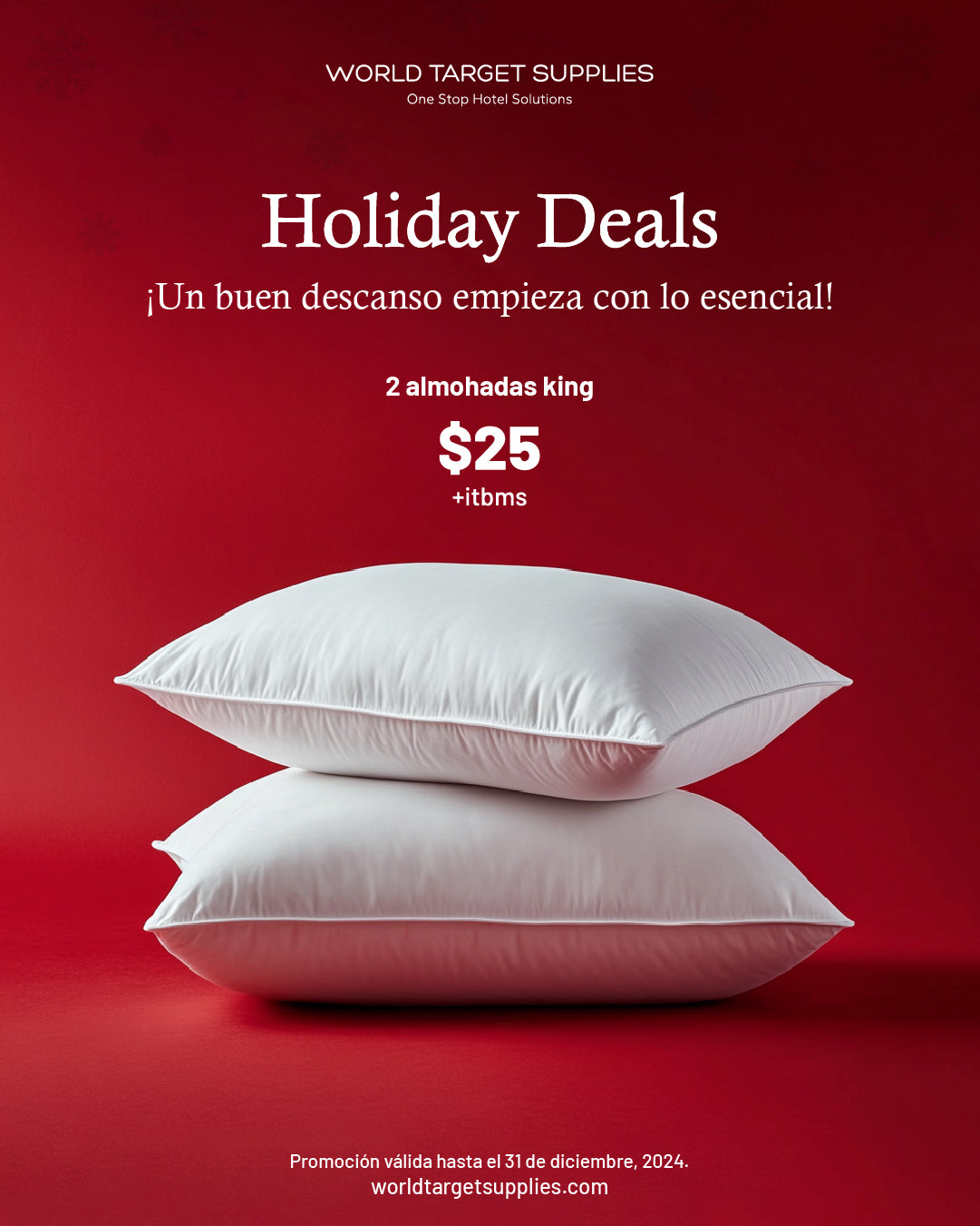 HOLIDAY DEALS ALMOHADAS KING