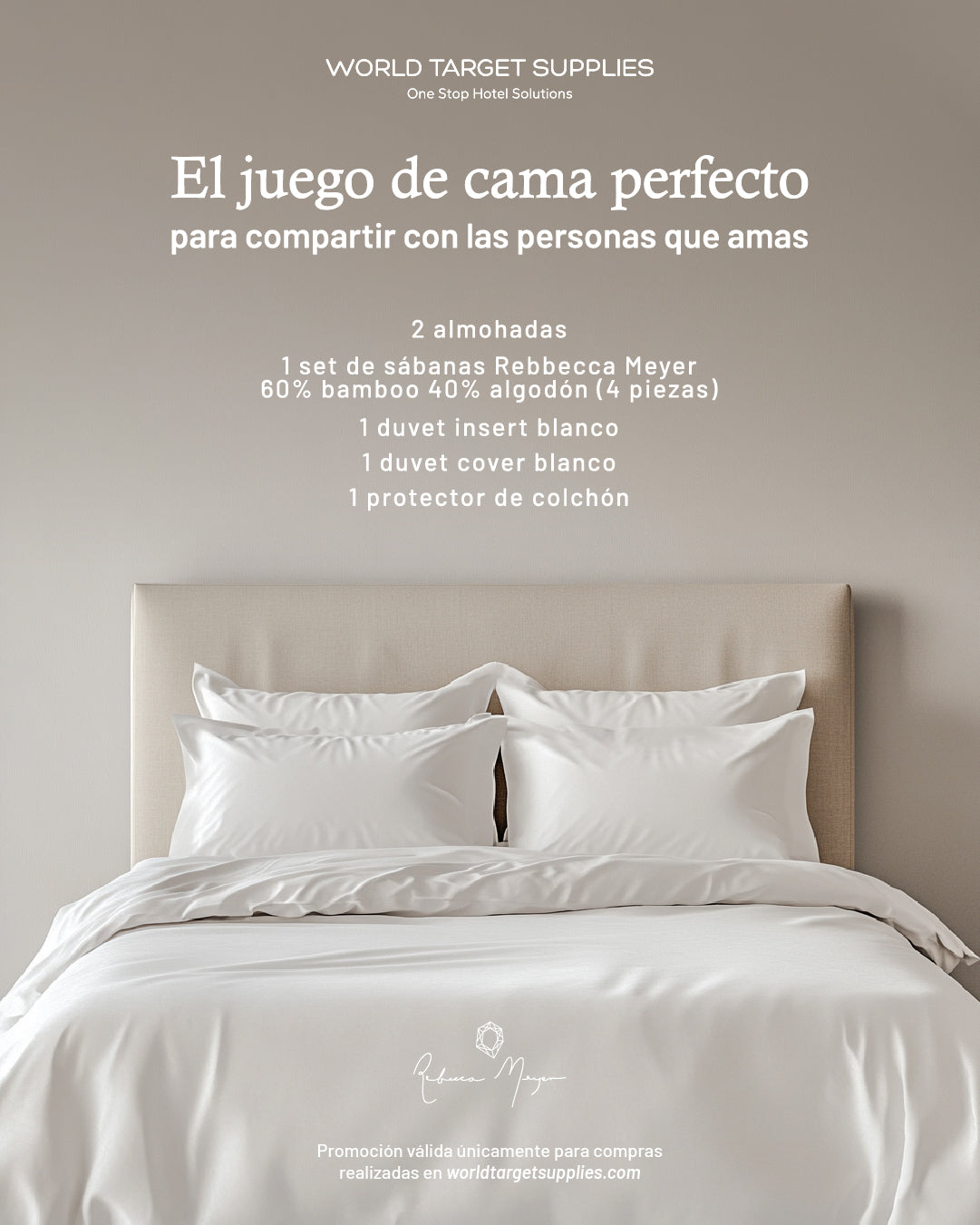 JUEGO DE CAMA COMPLETO CON PROTECTOR KING